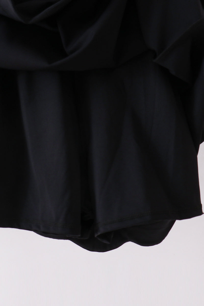 Black Scalloped Active Mom & Me Dress