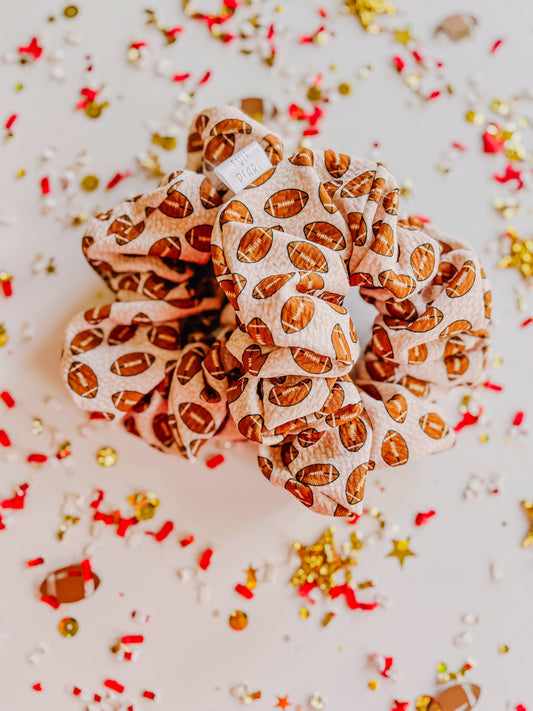 Football Neutral Leopard Oversized Scrunchy R2S
