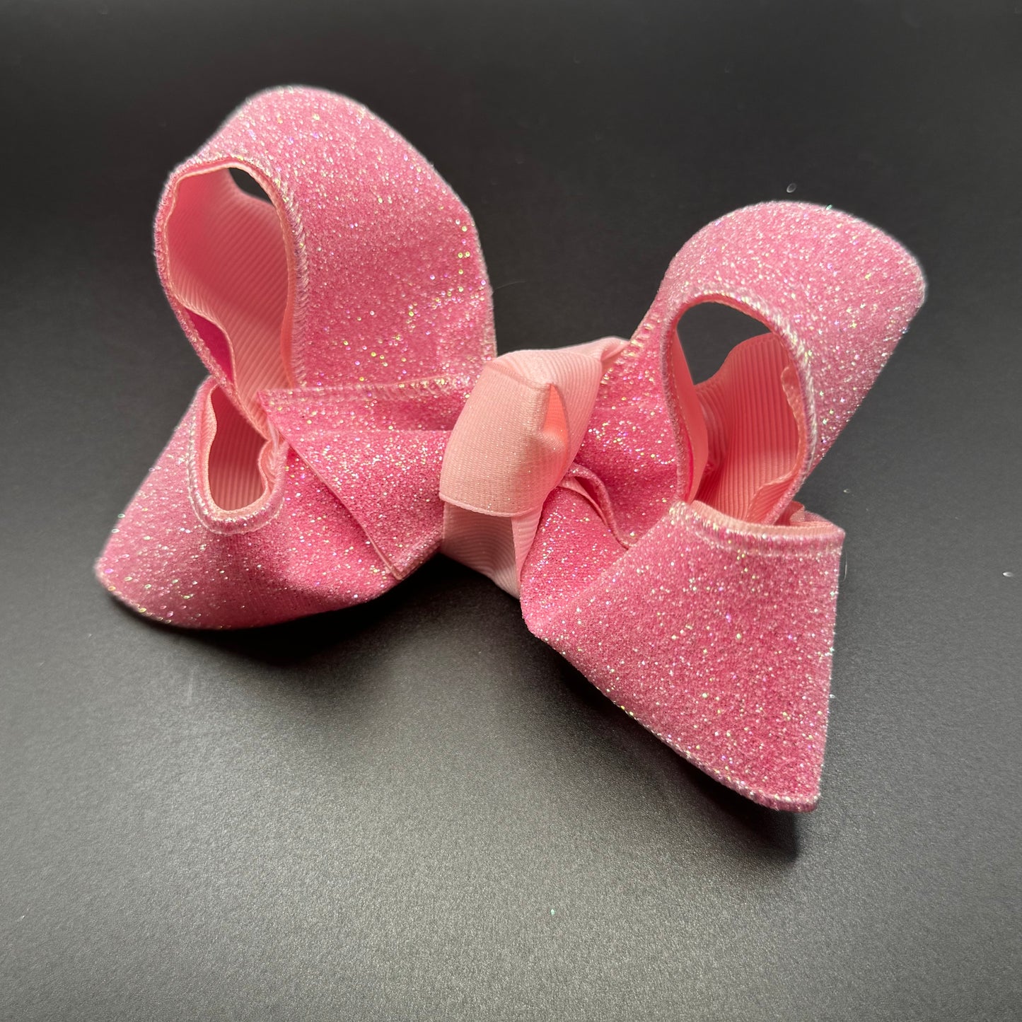 Light Pink Glitter Hair Bow