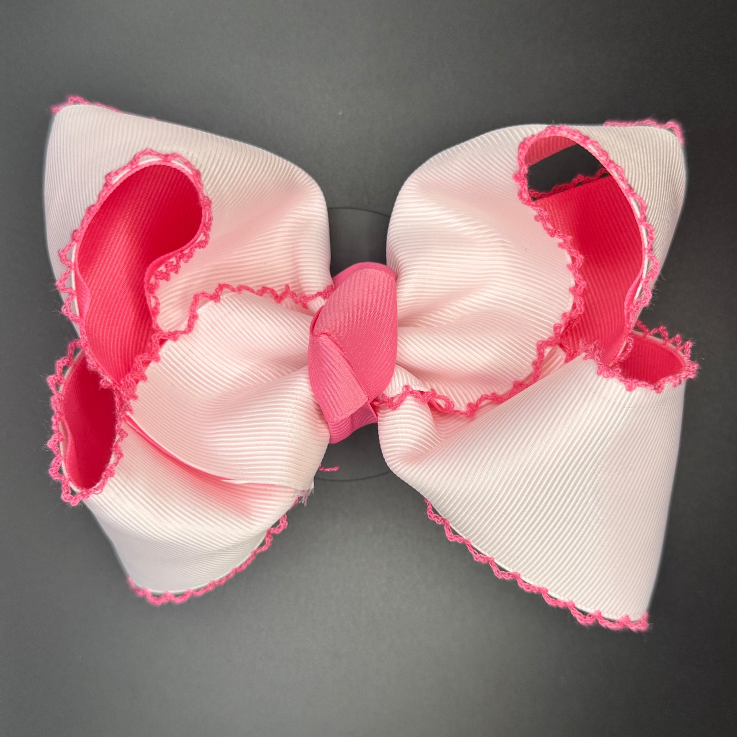Pink Moonstitch Hair Bow