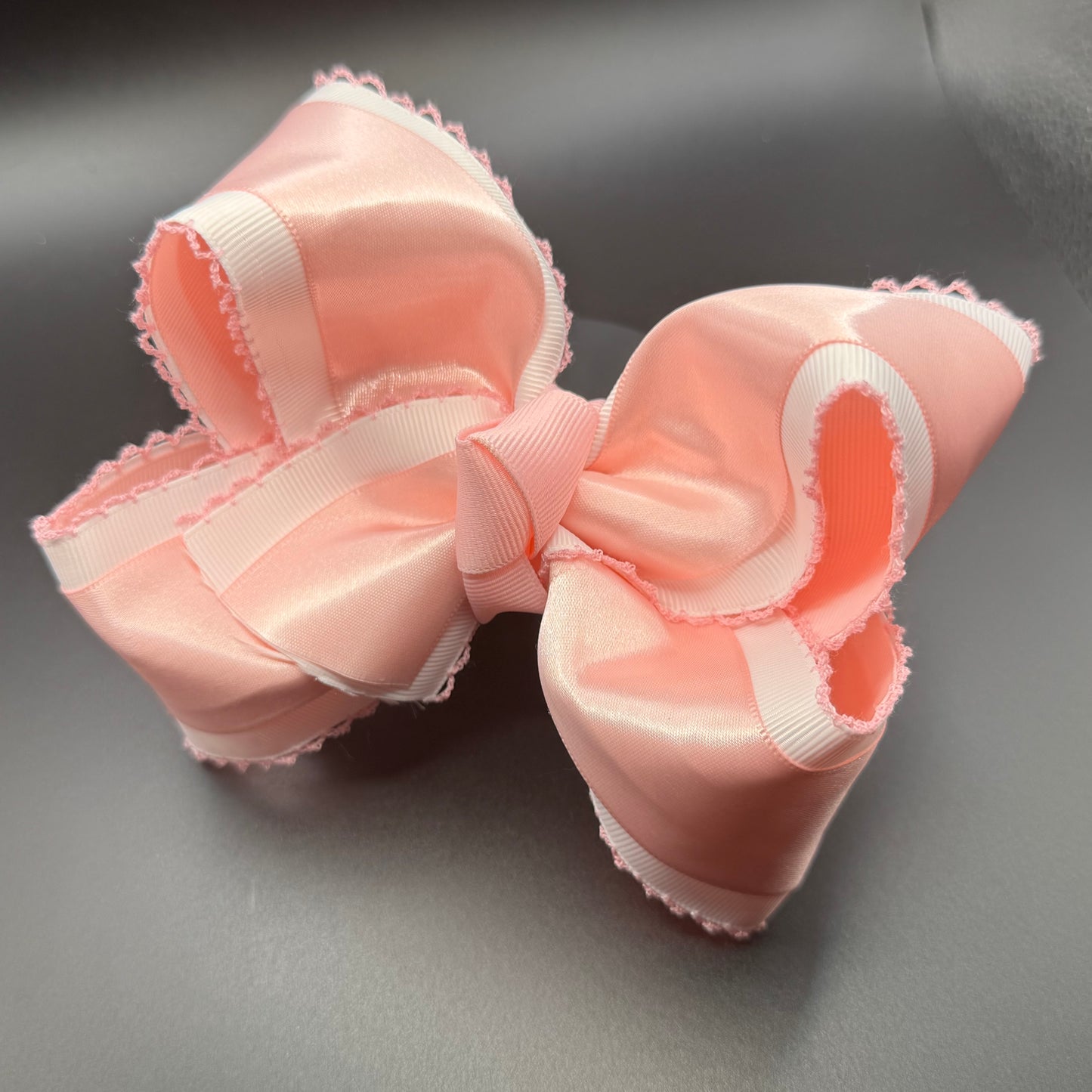 Pink Satin Hair Bow