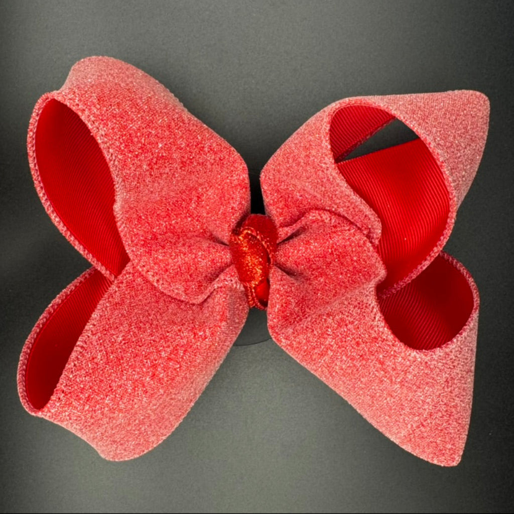 Red Glitter Hair Bow