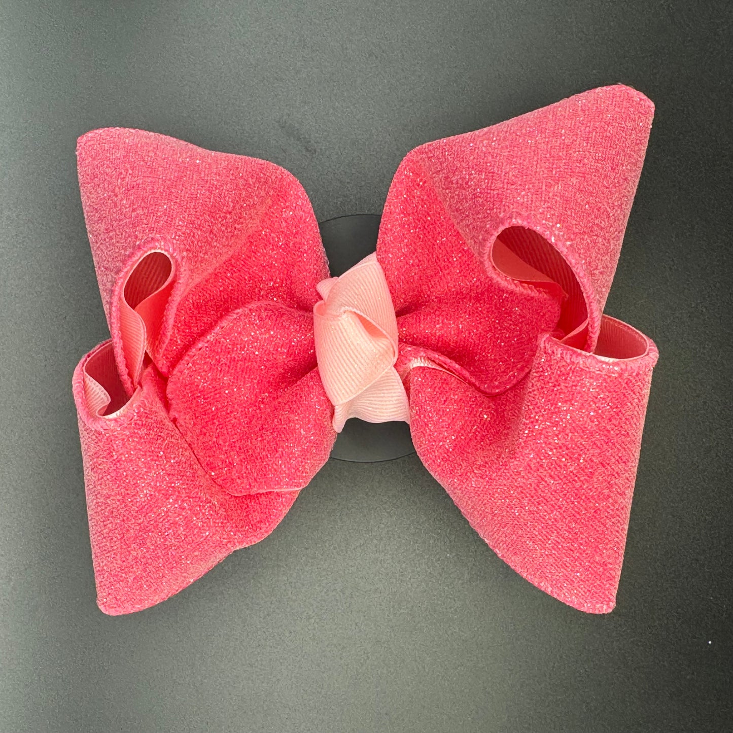 Pink Glitter Hair Bow