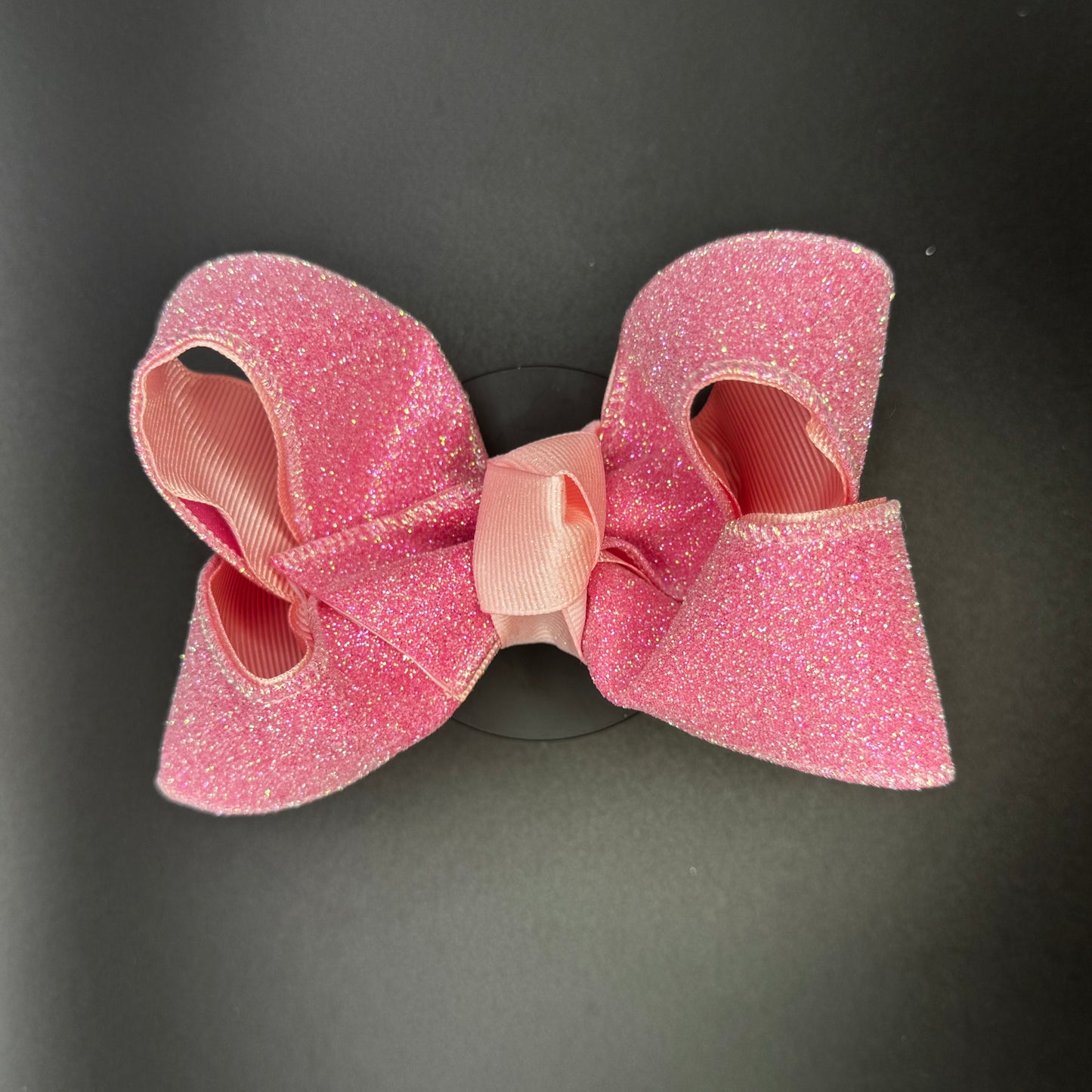 Light Pink Glitter Hair Bow