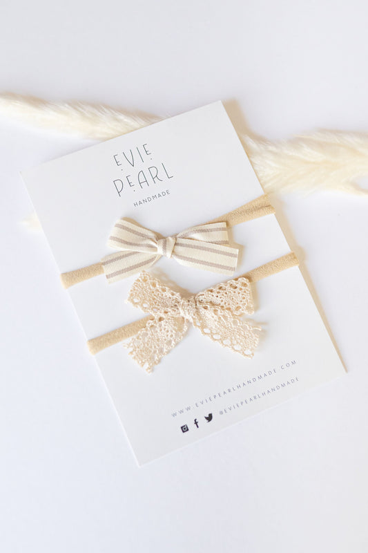 Neutral Baby Nylon Headband Set
